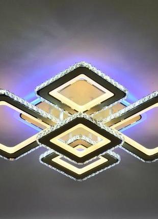 Люстра світлодіодна акрилова sirius ш 77659/3+2 wt+cr