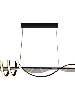 Люстра підвісна світлодіодна акрилова sirius lcd3088 bk чорна