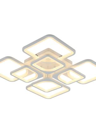 Люстра світлодіодна акрилова стельова sirius 6109-8 wt 138w