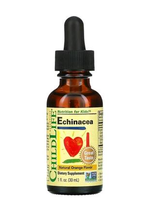 Childlife essentials, эхинацея, со вкусом натурального апельсина, 30 мл