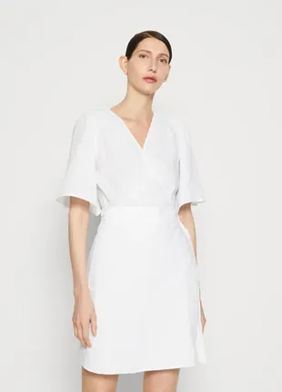 Роскошное белое льняное платье на запах от marc o'polo6 фото