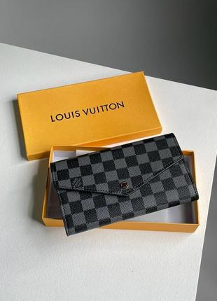 Louis vuitton sarah wallet grey chess