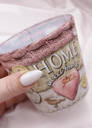 Свічка ароматизована в стакані  home sweet home 30 годин горіння bartek candles