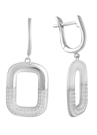 Срібні сережки silverthin з фіанітами (2128755)