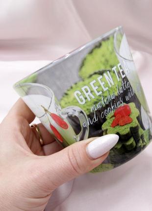 Свічка ароматизована в стакані  green tea matcha 30 годин горіння bartek candles