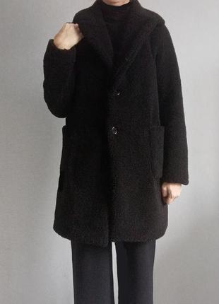 Шуба тедди черная