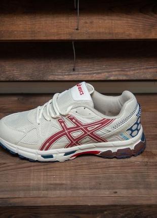 Чоловічі кросівки asics gel-kahana 8 white & red9 фото