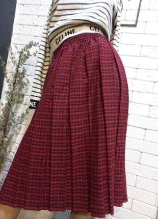 Красивая, удобная, стильная, юбка миди, в клетку