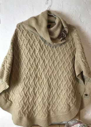Massimo dutti вязаное пончо