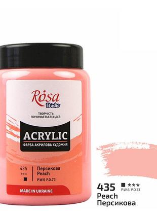 Краска акриловая матовая rosa studio персиковая 400 мл (322419435)