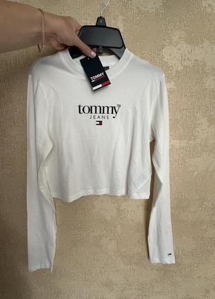 Лонгслів білий tommy hilfiger розмір s