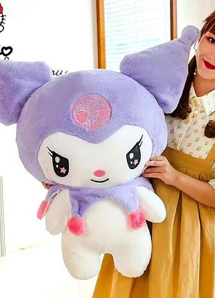 М'яка іграшка куромі аніме 70 см, плюшева іграшки для дітей kuromi hello kitty фіолетова