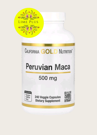Перуанська мака 500 мг — 240 капсул — california gold
