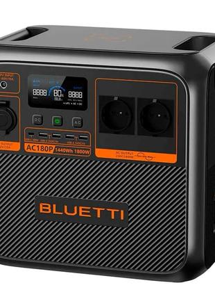 Зарядная станция bluetti ac180p, 1800 вт, 1440 вт/час (электростанция для дома, ups, ибп) eu