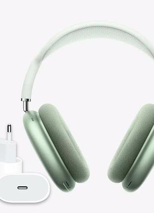 Наушники беспроводные airpods max полноразмерные с шумоподавлением разные цвета + адаптер adapter 20w (type-c)