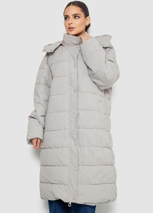 Куртка женская удлиненная батал, цвет светло-оливковый, 207r006-1