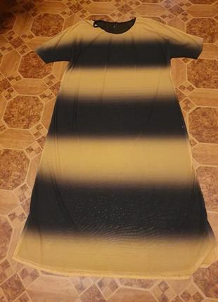 Довга сукня футболка сітка