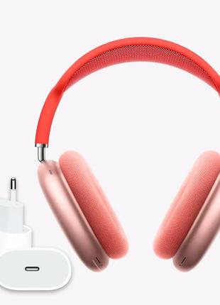 Наушники беспроводные airpods max полноразмерные с шумоподавлением разные цвета + адаптер adapter 20w (type-c)