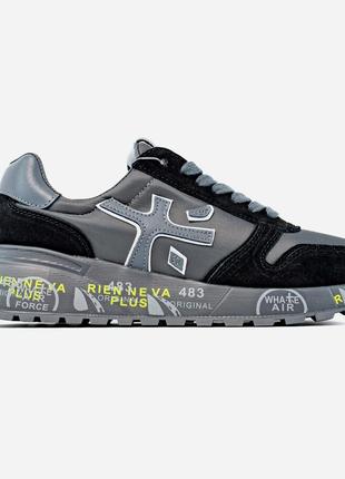 Premiata mick black grey чоловічі кросівки