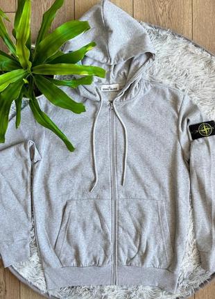 Зіп худі stone island сірий