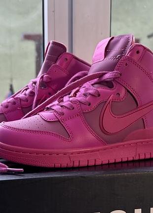 Nike sb dunk ambush женские розовые кроссовки