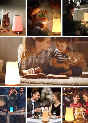 Светодиодный ночник greentreen, сенсорная настольная лампа для детской спальни,...