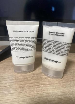 Крем гель с ниацинамидом transparent lab barrier restoring hydrating cream