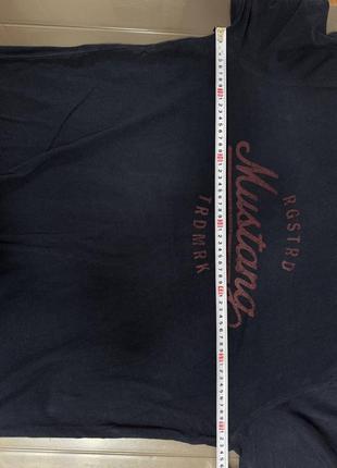 Толстовка кофта синяя темно синяя mustang, размер xl.