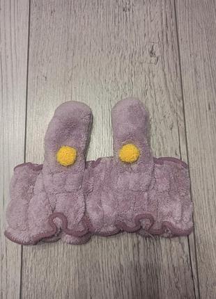 Косметическая повязка на для волос, повязка для макияжа зайчик