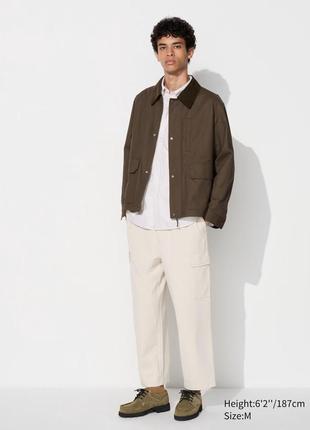 Широкие джинсовые брюки-карго uniqlo унисекс