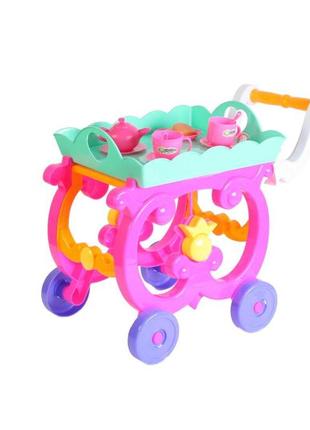 Детский набор hdc trolley с тележкой и посудой 32х16х41 см multicolor (1690265549)