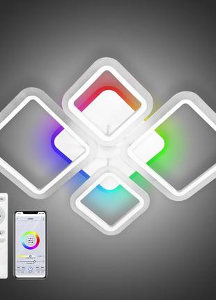 Люстра светодиодная 517 xlight rgb с пультом 90вт белый (02032)