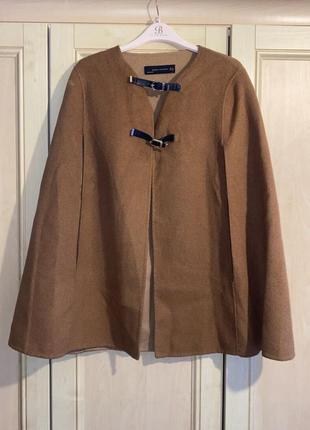 Вовняне пальто  пончо zara
