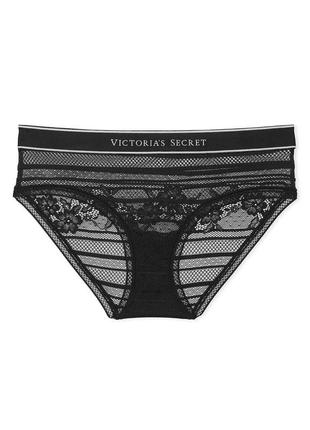 Трусики черные прозрачные кружево слип оригинал victoria’s secret