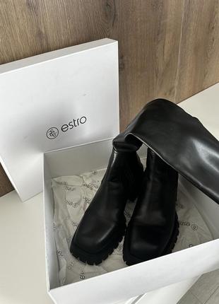 Сапоги estro натур кожа