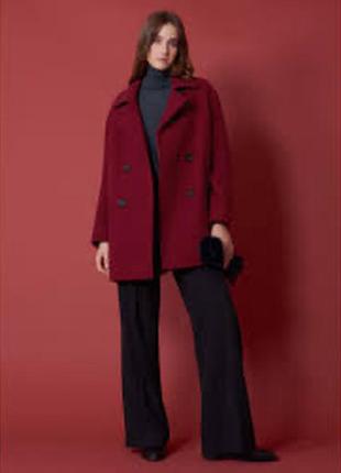 Пальто красное шерсть