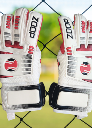 Футбольные вратарские перчатки zoop sports с защитой пальцев, 8р