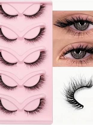 5 пар искусственных ресниц
