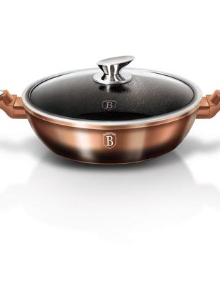 Сотейник с крышкой 28 см berlinger haus rosegold noir line bh-1893