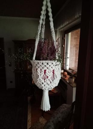 Підвіс на вазони(макраме)