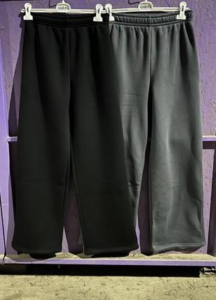 Якісні теплі брюки палацо на флісі