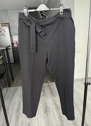 Брюки в полоску new look высокая посадка