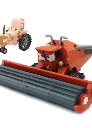 Тачки комбайн фрэнк (валера) и трактор корова набор disney pixar cars