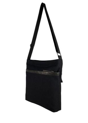 Сумка через плечо exodus leather canvas черная p0805ex015 23 х 26 х 5 см4 фото