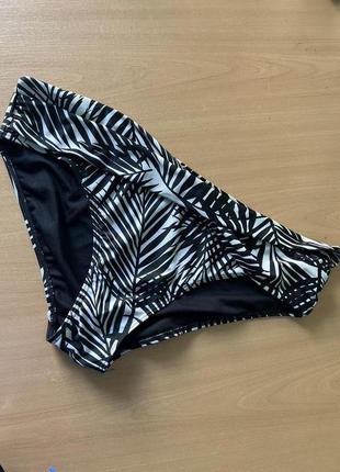 ◾️высокие черно-белые купальные плавки батал низ от купальника m&s 18/3xl