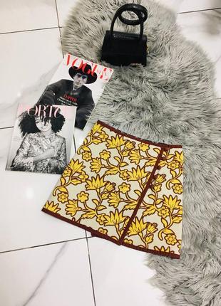 Жаккардовая мини юбка этно topshop