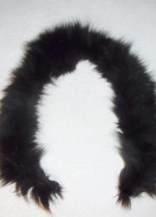 Чорна піщана облямівка на капюшон, зі змійкою 72 см