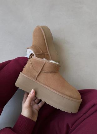 Ugg ultra online platform ginger женские зимние угги угги на меху овчина