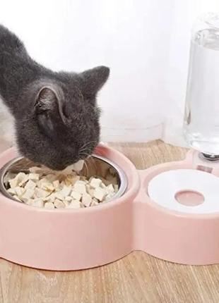Годівниця з напувалкою для хатніх тварин dog&cat bowl <unk> посуд для собак і кішок5 фото