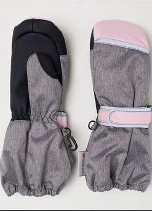 Варежки термо h&m 5-6 лет рост 110-16 см рукавицы, серые варежки